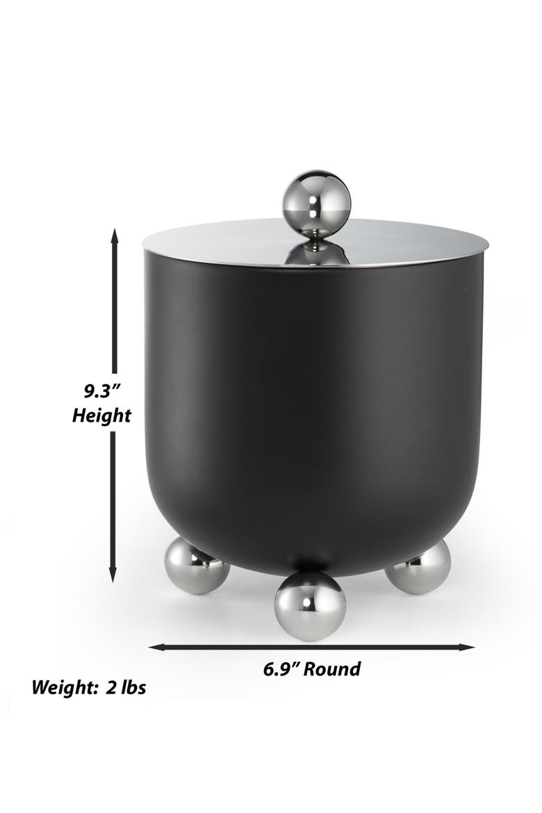 Astro Bar Collection Ice Bucket with Lid, Alternate, color, BLACK