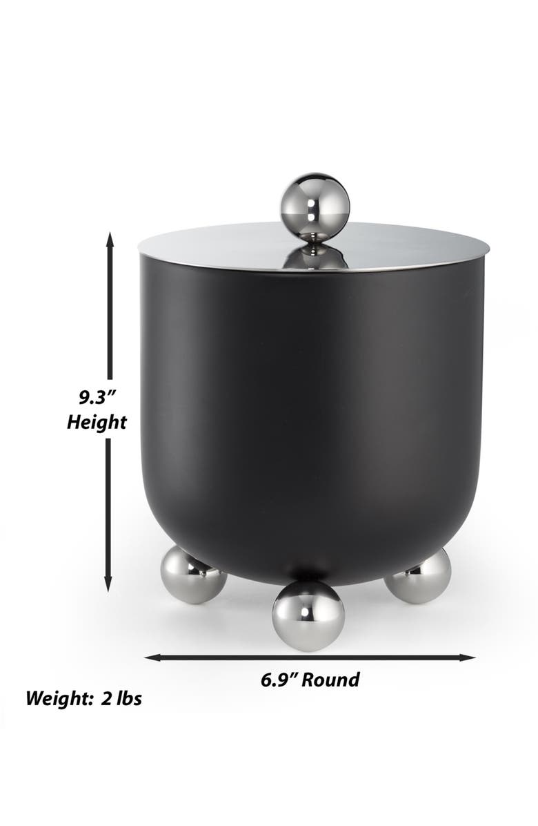 ROSELLI TRADING COMPANY Astro Bar Collection Ice Bucket with Lid, Alternate, color, Black