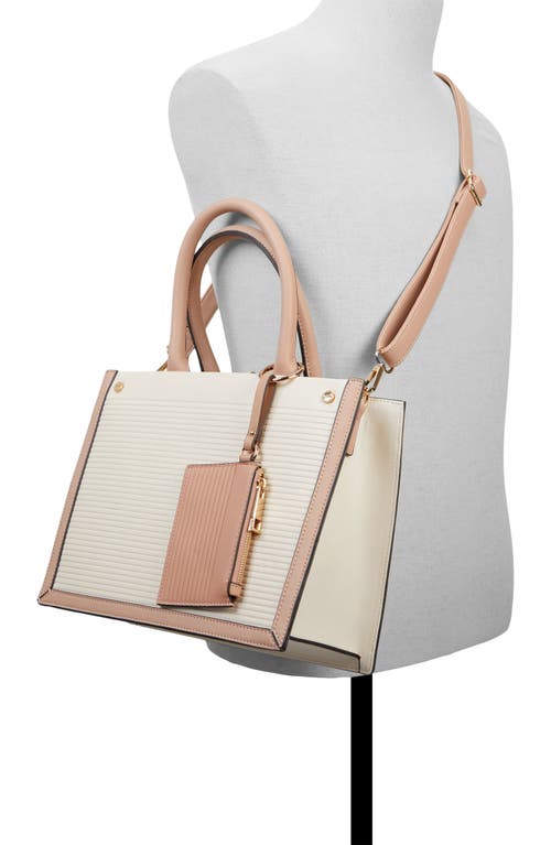 Aldo Daspias Faux Leather Top Handle Bag In Bone