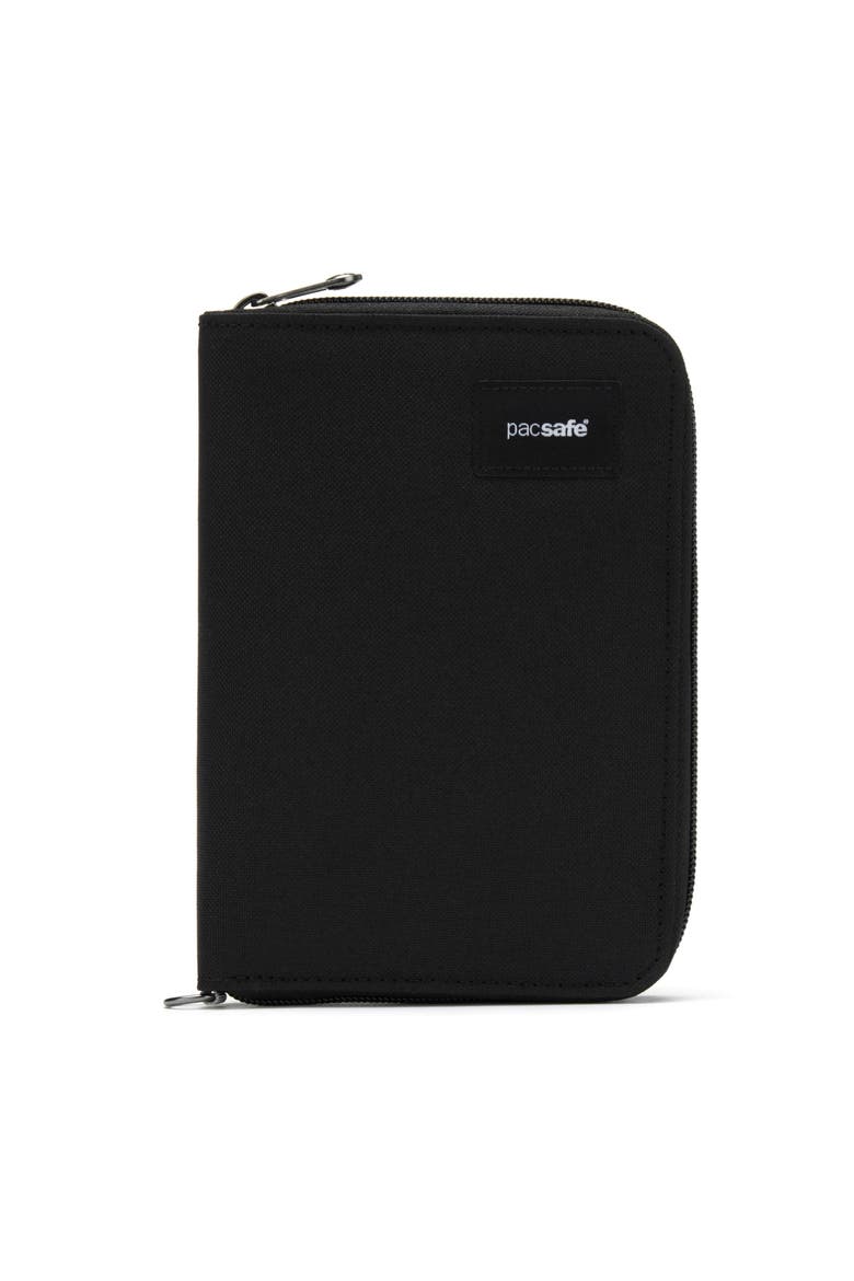 RFIDsafe Compact Travel Organizer, Main, color, Jet Black