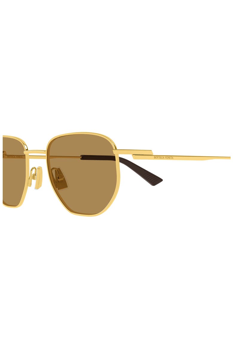 52mm Round Sunglasses, Alternate, color, GOLD