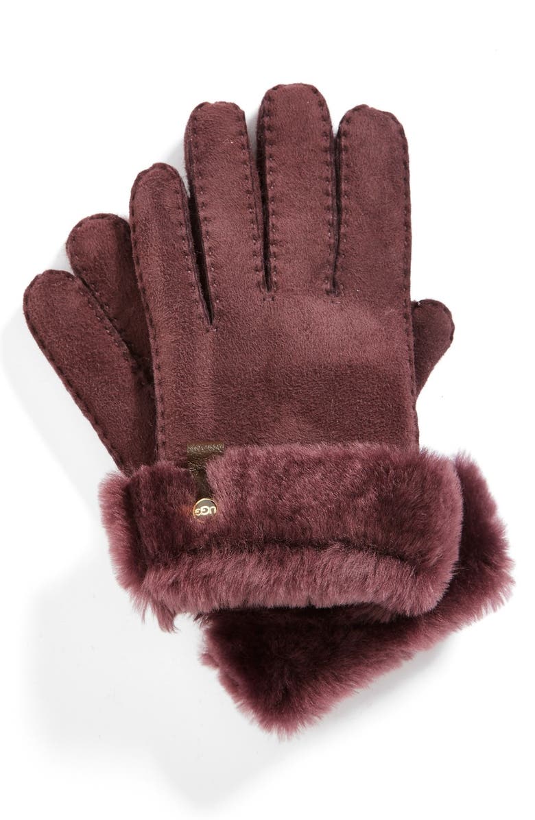 UGG<sup>®</sup> Australia 'Tenney' Genuine Shearling Gloves, Main, color, 