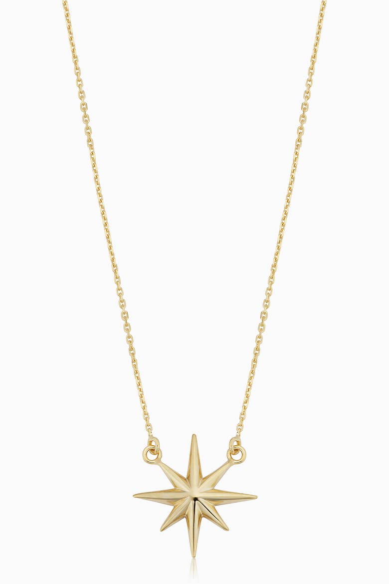 10K Gold North Star Necklace, Main, color, Yellow Gold