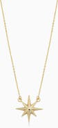 Oradina 10K Gold North Star Necklace