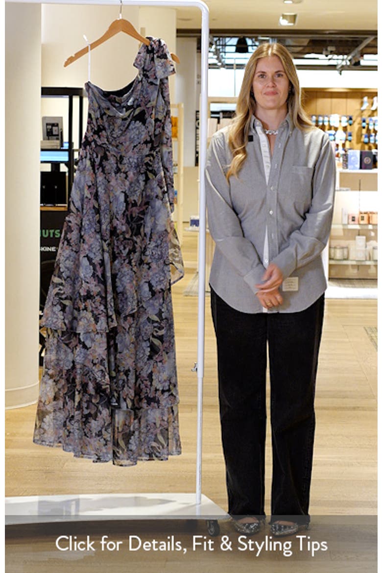 Amara Floral One-Shoulder Gown video