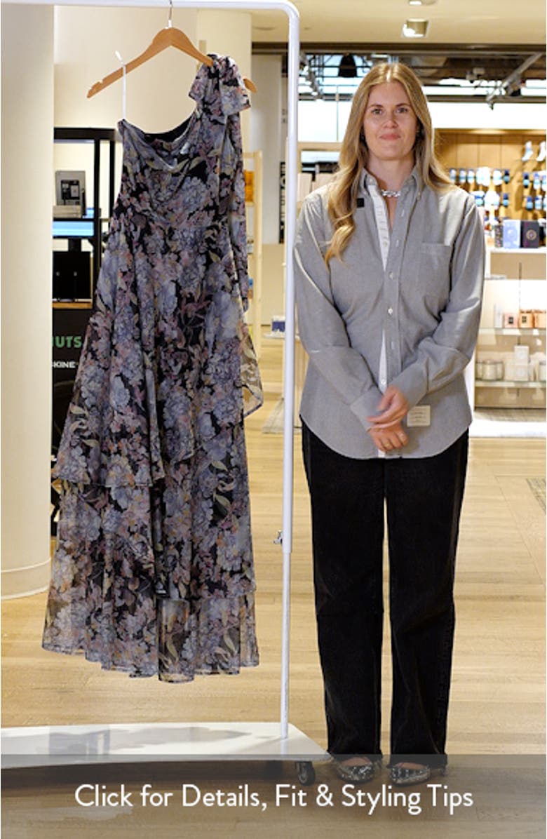 Amara Floral One-Shoulder Gown, sales video thumbnail