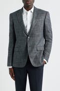 Emporio Armani G-Line Charcoal Grey Mélange Slub Wool Blend Sport Coat