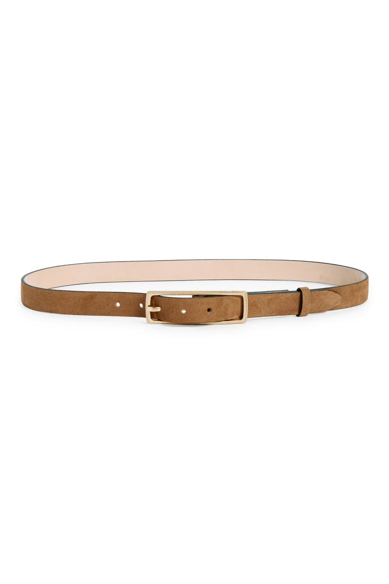 Rebound Suede Belt, Main, color, CAMELSD