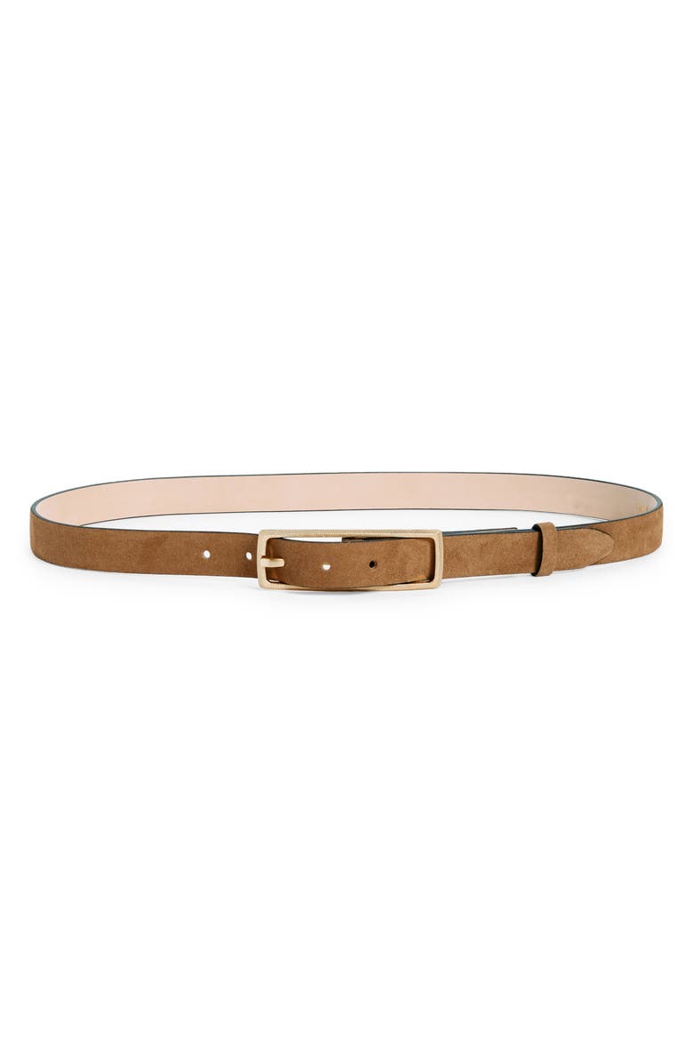 rag & bone Rebound Suede Belt, Main, color, 