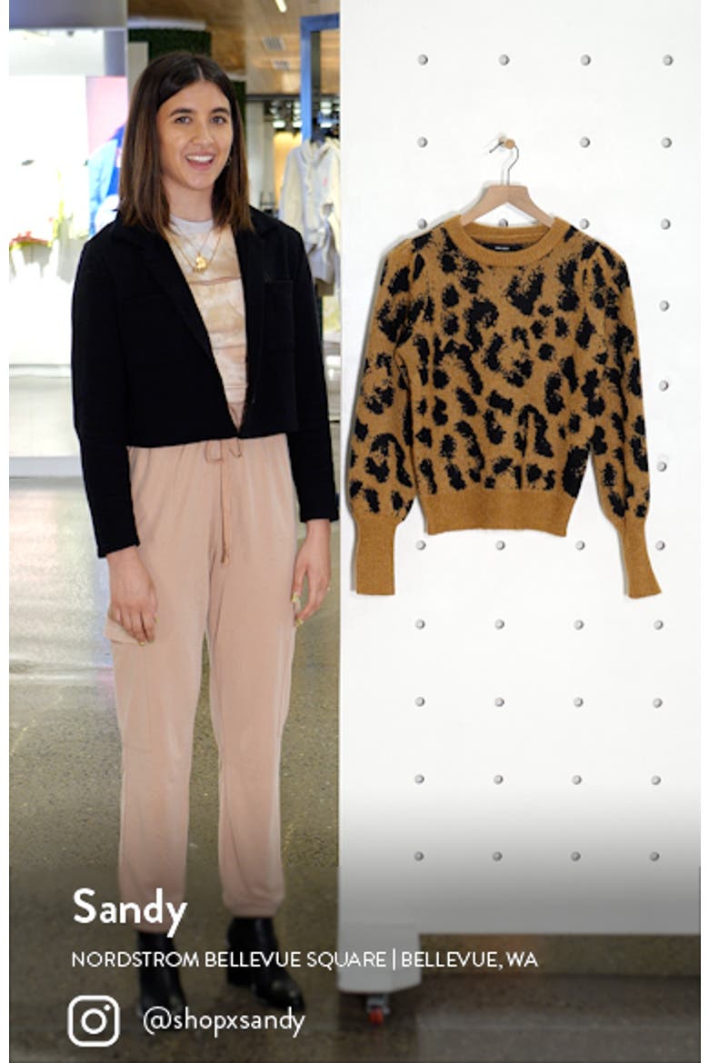Tari Leopard Spot Jacquard Sweater video