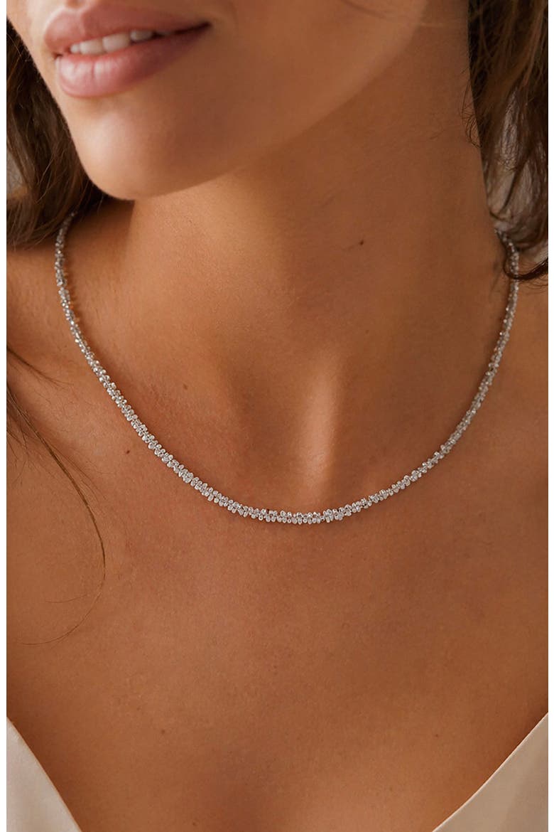 Twisted Rock Chain Necklace, Alternate, color, SILVER PLATED