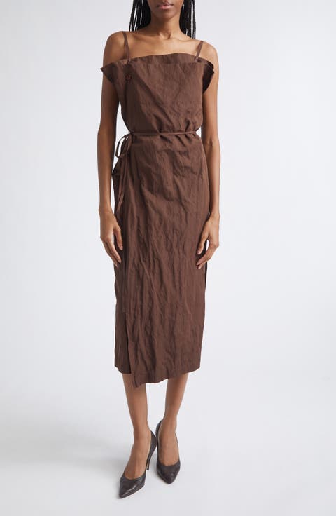 Shore Apron Wrap Midi Dress