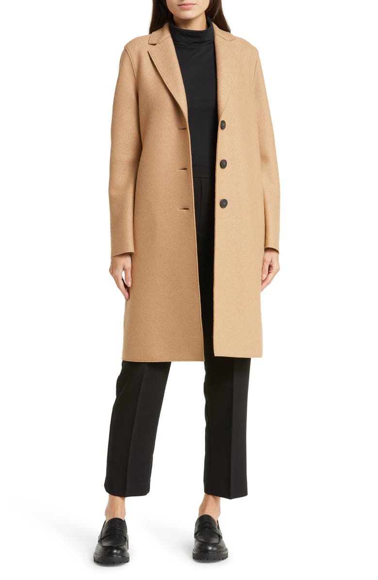 Harris Wharf London Women's Pressed Wool Overcoat, Main, color, 