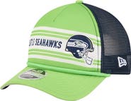 New Era Men's New Era  Neon Green Seattle Seahawks  Linear A-Frame 9FORTY Adjustable Hat
