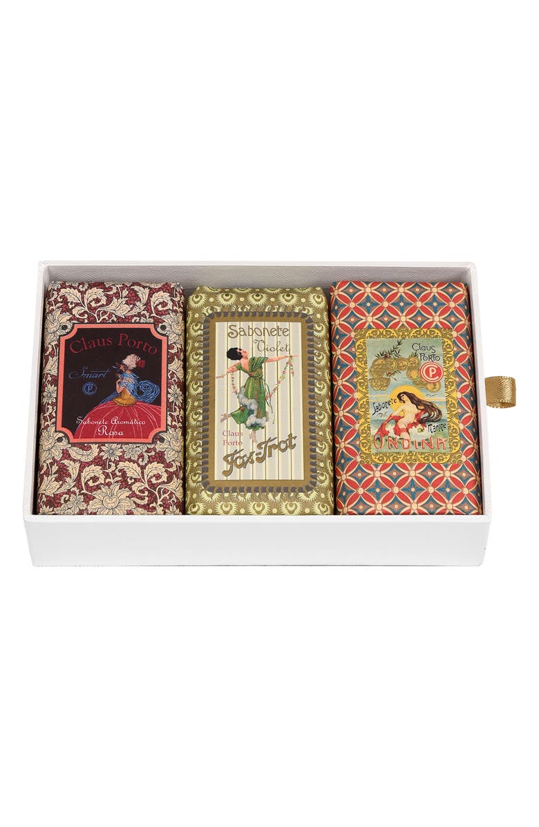 Claus Porto Classico - Fox Trot, Smart & Ondina Wax Sealed Soap Trio, Main, color, 
