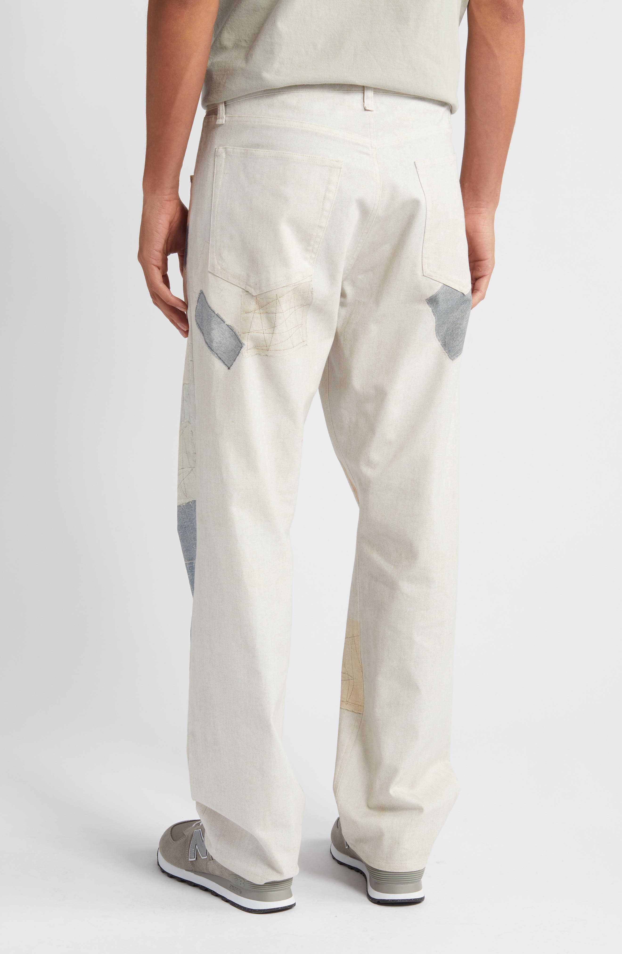 Fit 3 Miramar Patchwork Canvas Straight Leg Jeans - image 2