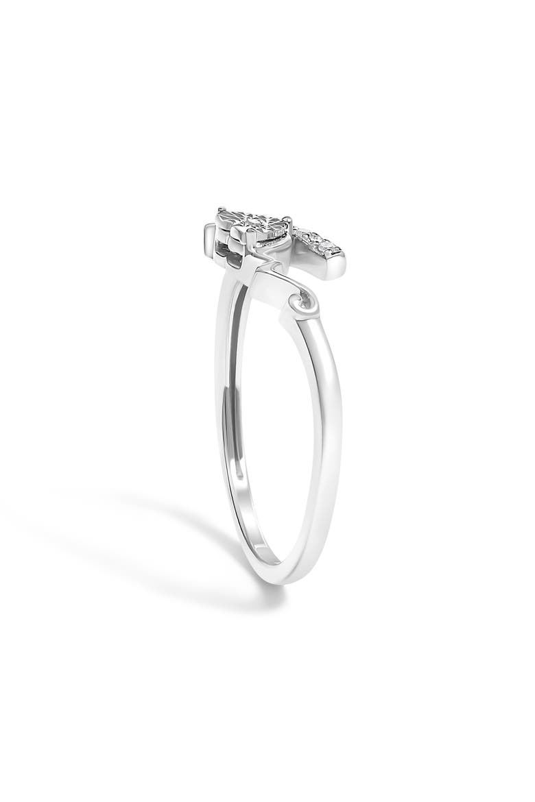Silver Diamond Accent "MOM" Heart Ring, Alternate, color, White