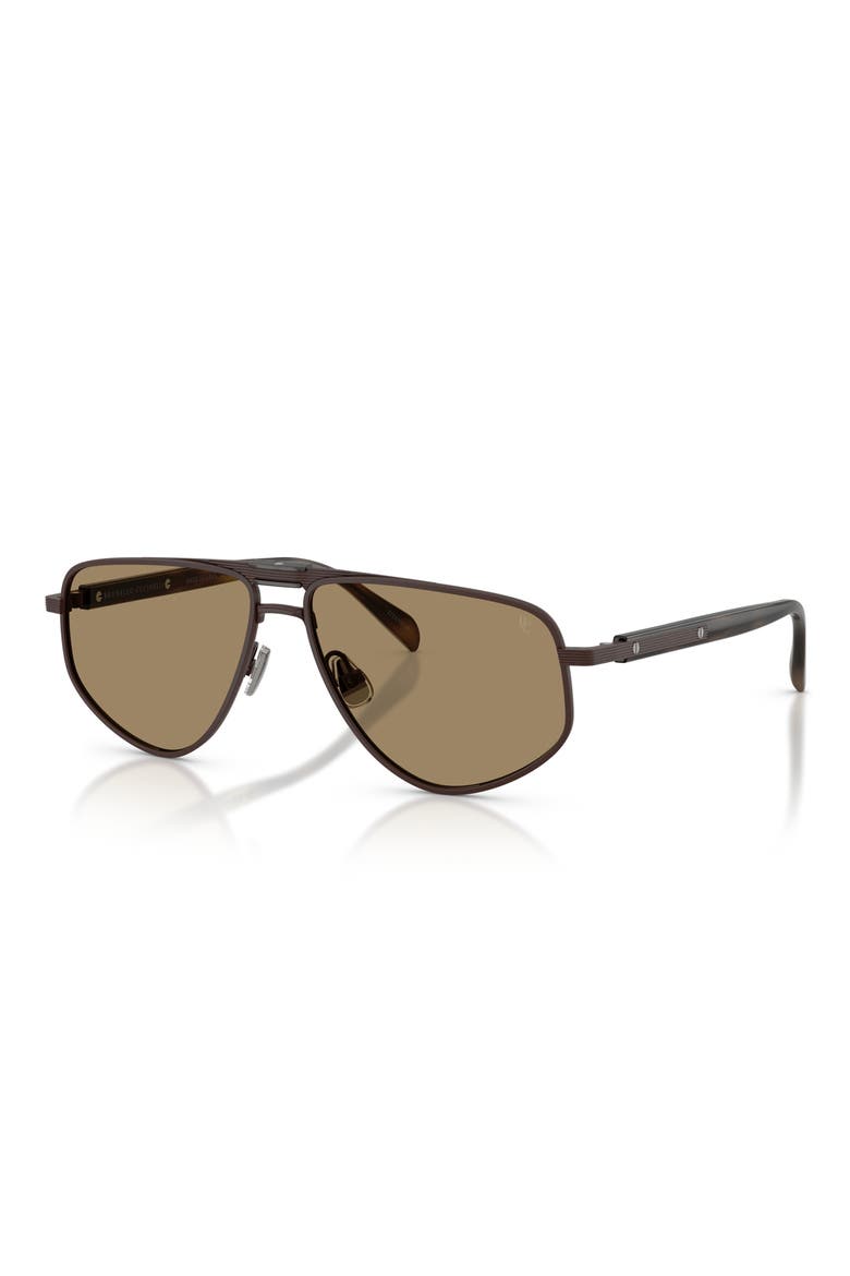 58mm Geometric Pilot Sunglasses, Alternate, color, MATTE CHOCOLATE
