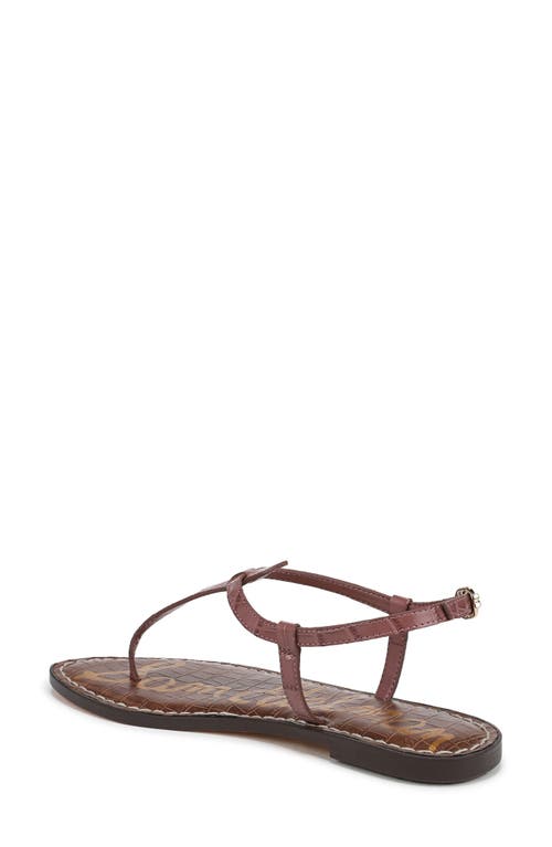 Sam Edelman Gigi T-strap Sandal In Burgundy