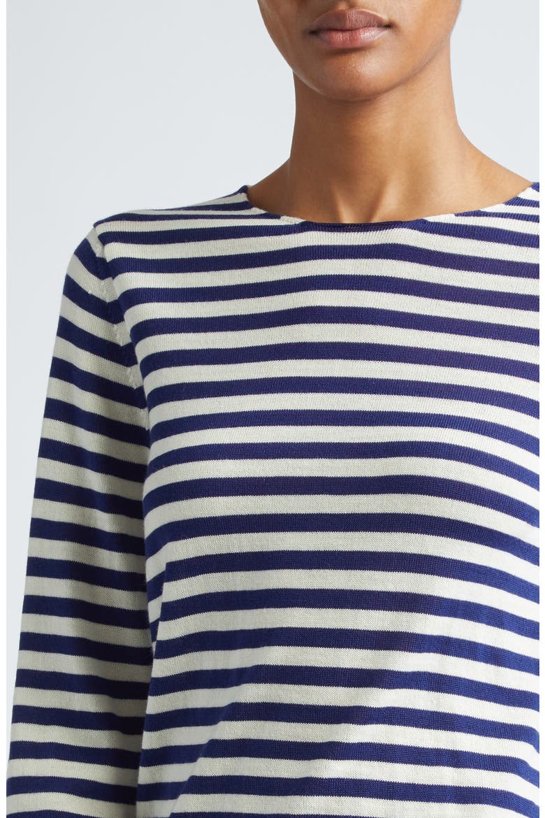 Stripe Jersey Sweater, Alternate, color, NAVY/ WHITE