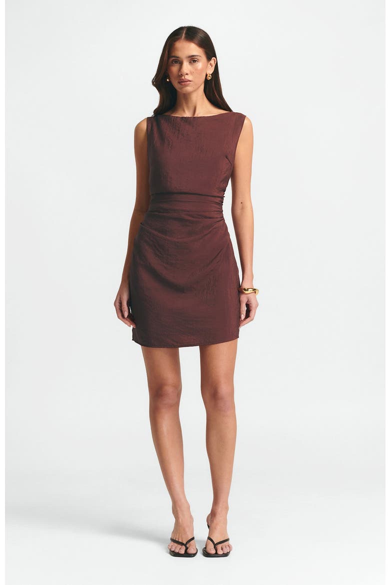 Sara Mini Dress, Alternate, color, Burgundy