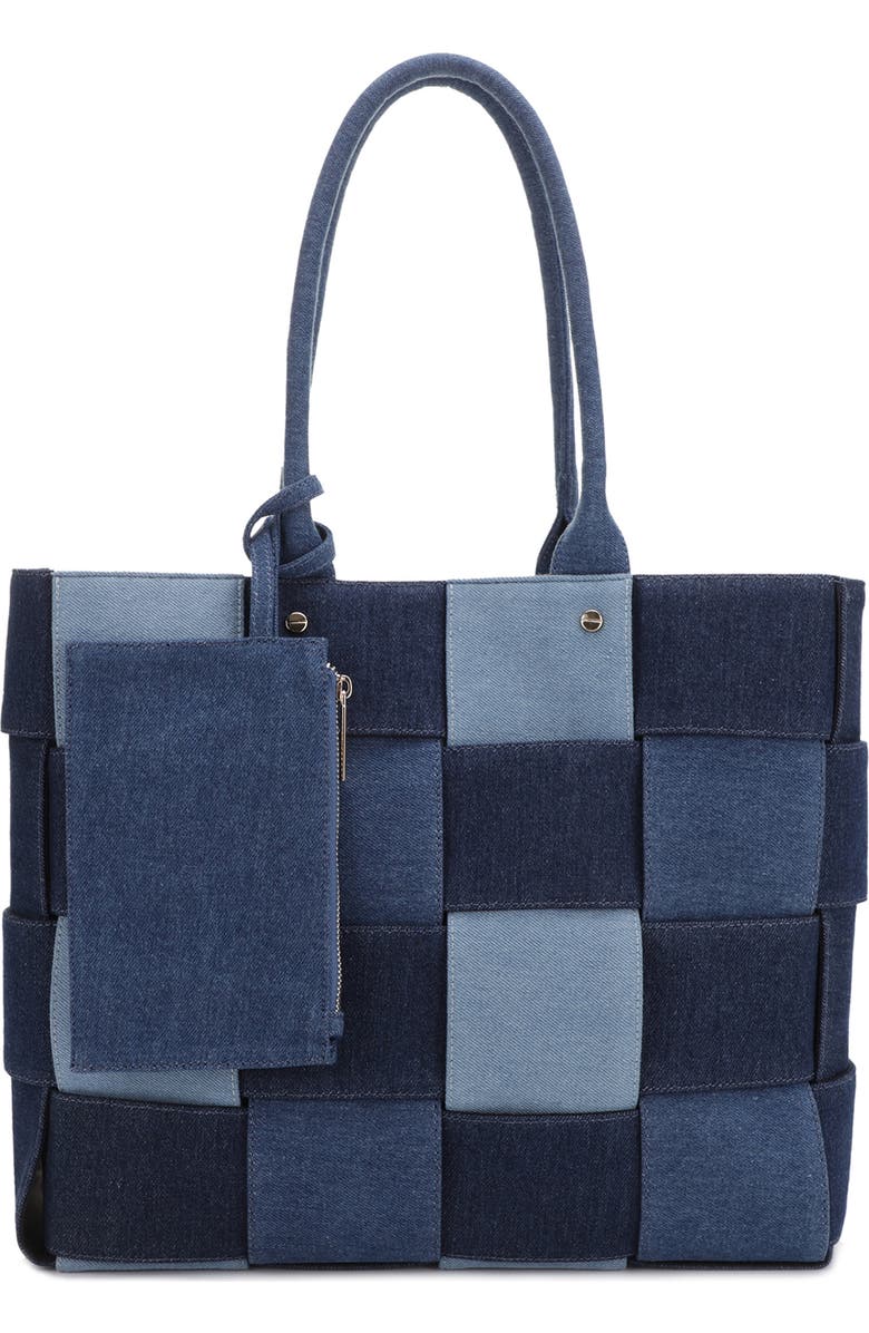 Mali + Lili Ariana Woven Denim Tote, Main, color,