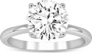 LuvMyJewelry Zoey 14K White Gold Round Cut Lab Grown Diamond Cathedral Engagement Ring - 2.5 Cts
