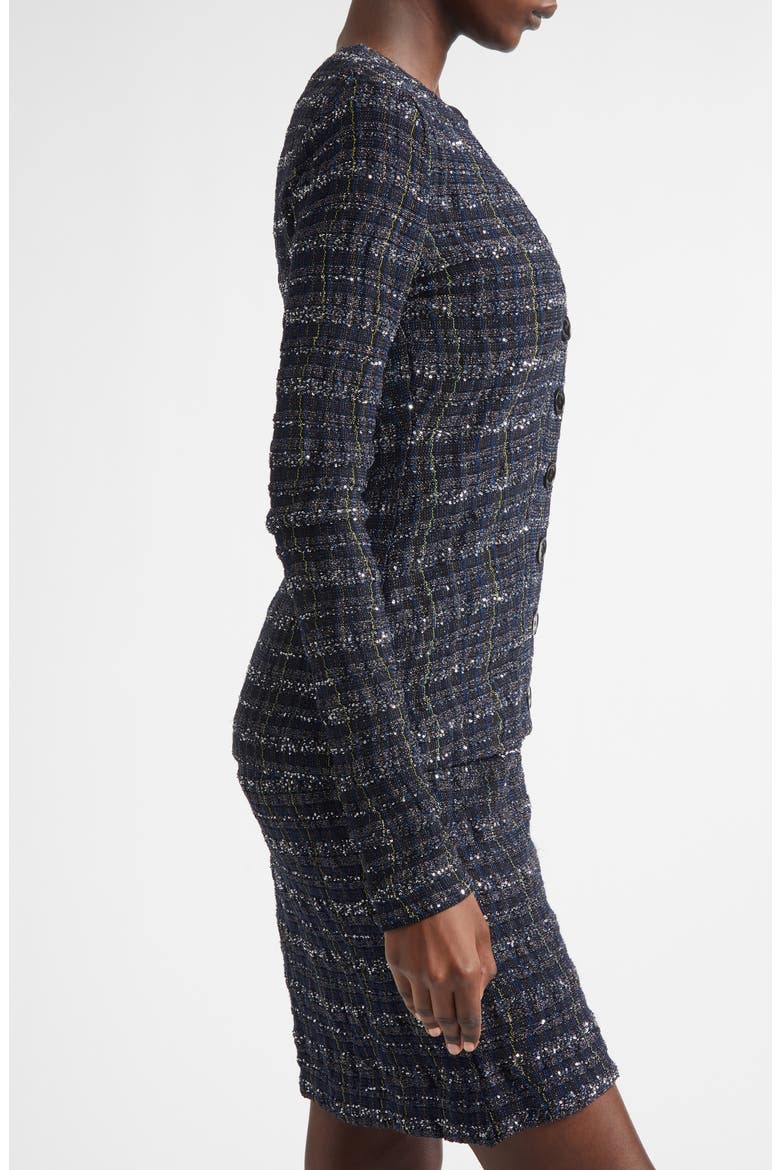 Metallic & Sequin Cardigan, Alternate, color, BLUE TONES