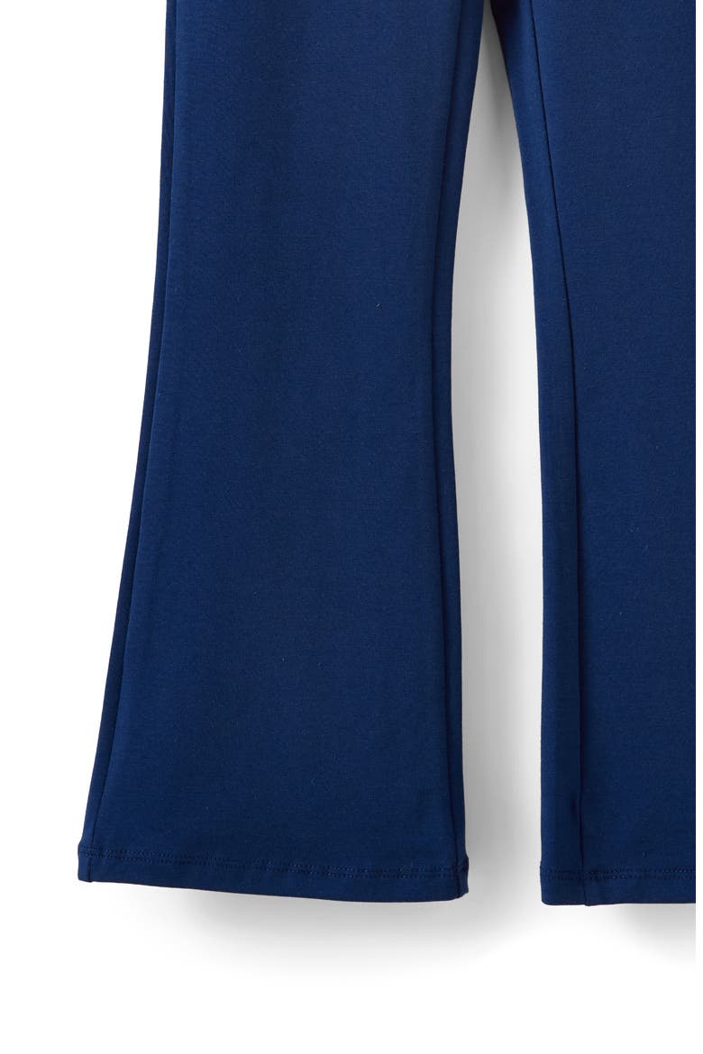 Kid's Essential Flare Legging, Alternate, color, Denim Navy Pink Heart