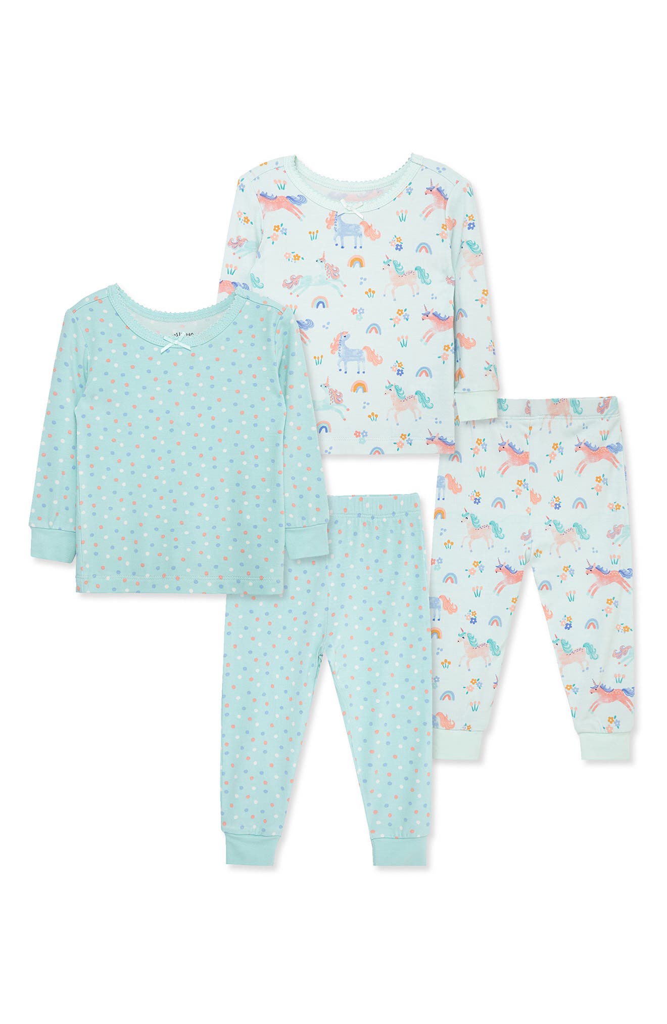 Little Me Unicorn 4-Piece Pajamas
