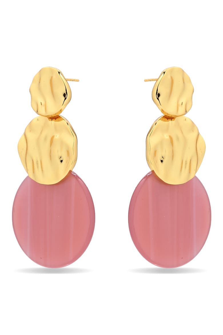 Calista Drop Earrings, Alternate, color, ROSE