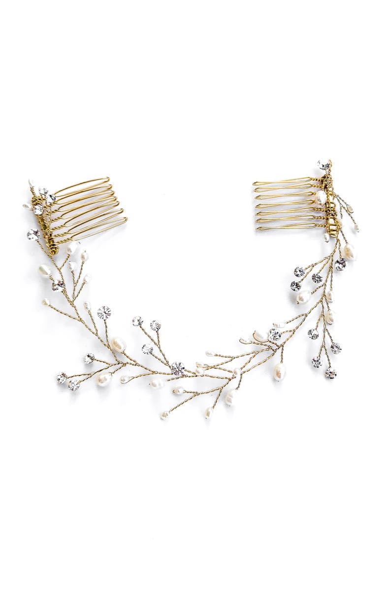 Brides & Hairpins Zylina Halo Comb, Main, color, Gold