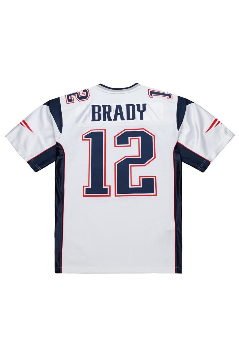 Men's Mitchell & Ness Tom Brady White New England Patriots 2000 Big & Tall Legacy Replica Jersey, Alternate, color, White