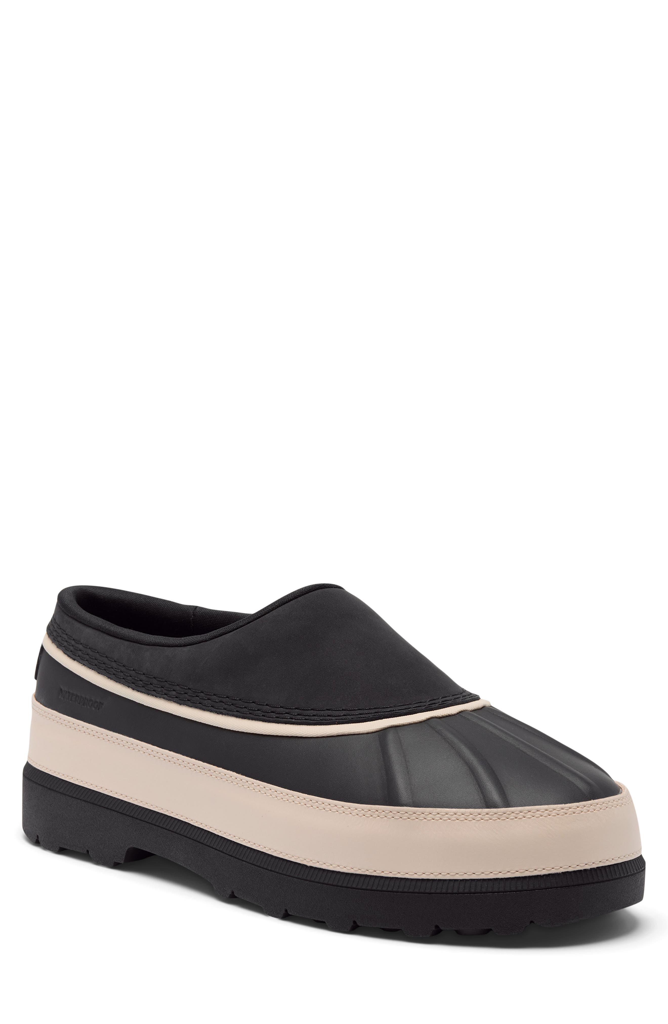 Ambler Waterproof Slip-On, Main, color, BLACK/ DARK STONE