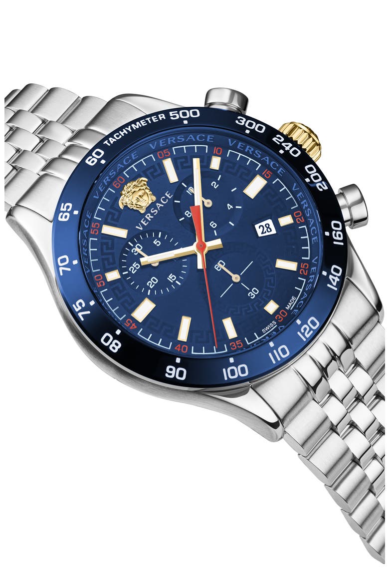 Hellenyium Chronograph Bracelet Watch, 44mm, Alternate, color, STAINLESS STEEL