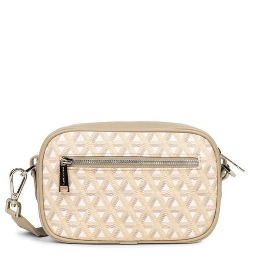 Lancaster Zipped Crossbody Bag Ikon It In Beige
