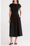 Pleated Waist Knit A-Line Dress