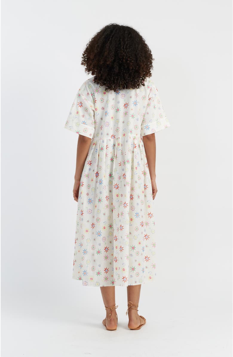 Chinti & Parker Linen-Cotton Etoile V-Neck Sundress, Alternate, color, 