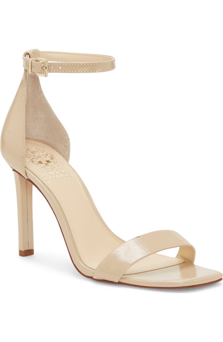 Vince Camuto Lauralie Ankle Strap Sandal, Main, color, Bisque Patent Leather