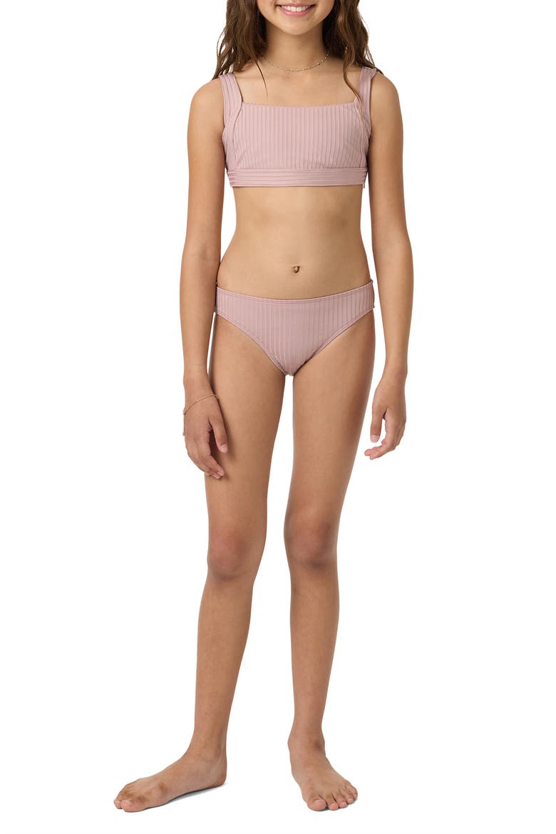 Kids' Shorebreak Two-Piece Swimsuit, Alternate, color, ORCHID