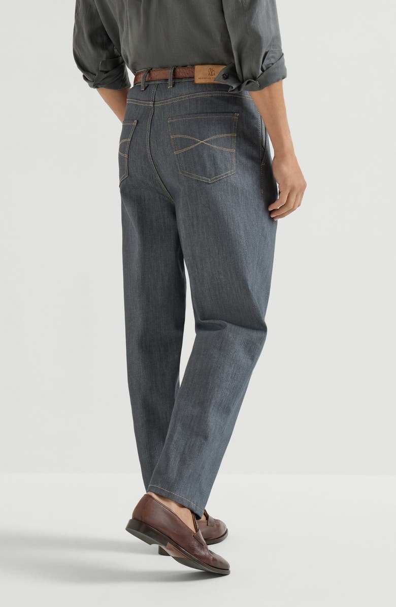 Brunello Cucinelli Comfort denim trousers, Alternate, color, Medium Grey