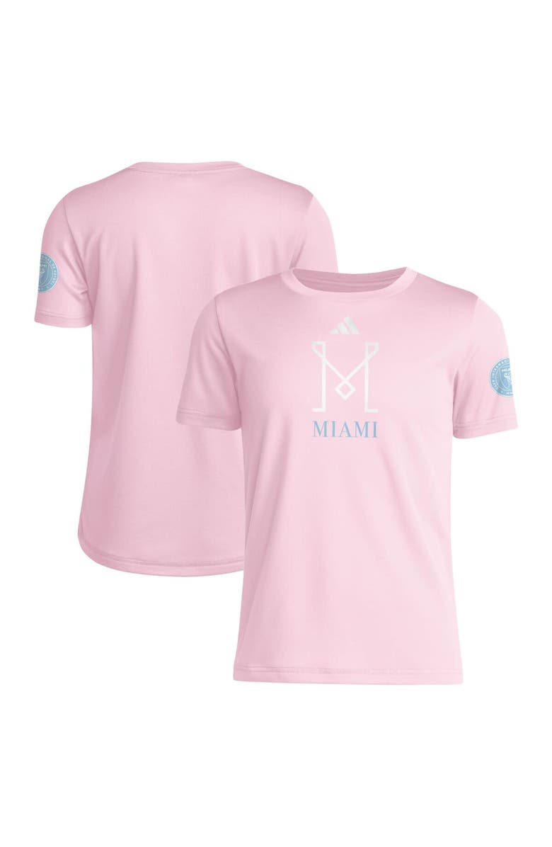 adidas Youth adidas Pink Inter Miami CF 2025 Archive Collection T-Shirt, Main, color, Pink