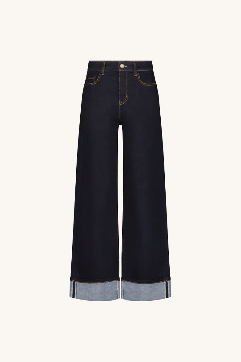 Claire Palazzo Cuff Jean, Alternate, color, Indigo