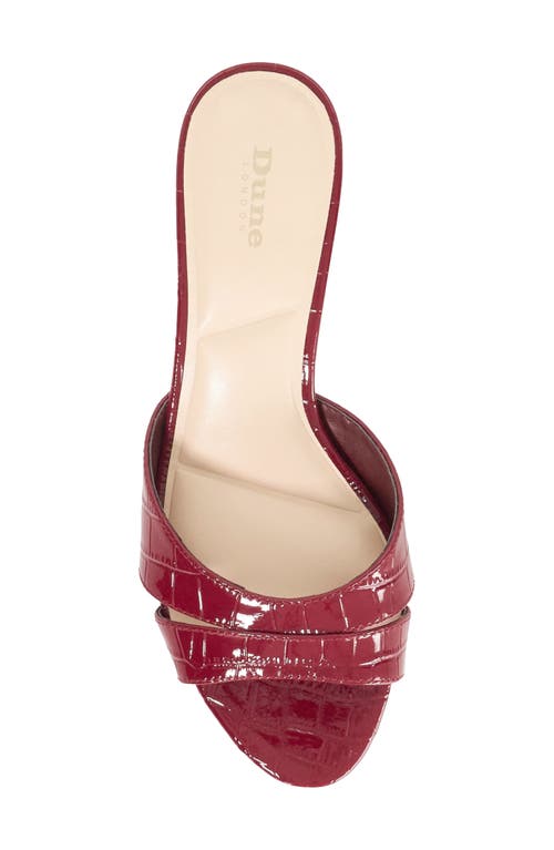 Dune London Miah Kitten Heel Slide Sandal In Burgundy
