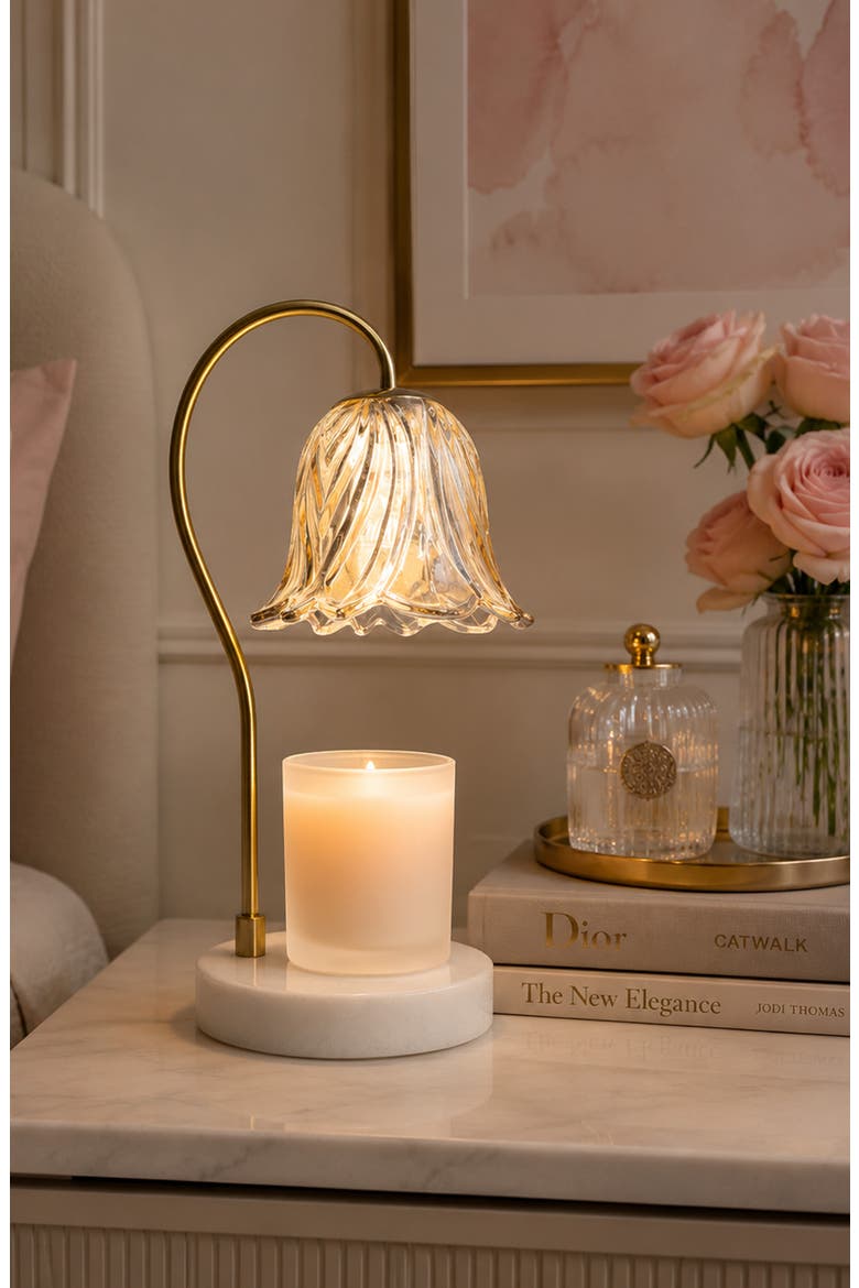 Rosabell Glow Candle Warmer, Alternate, color, AMBER