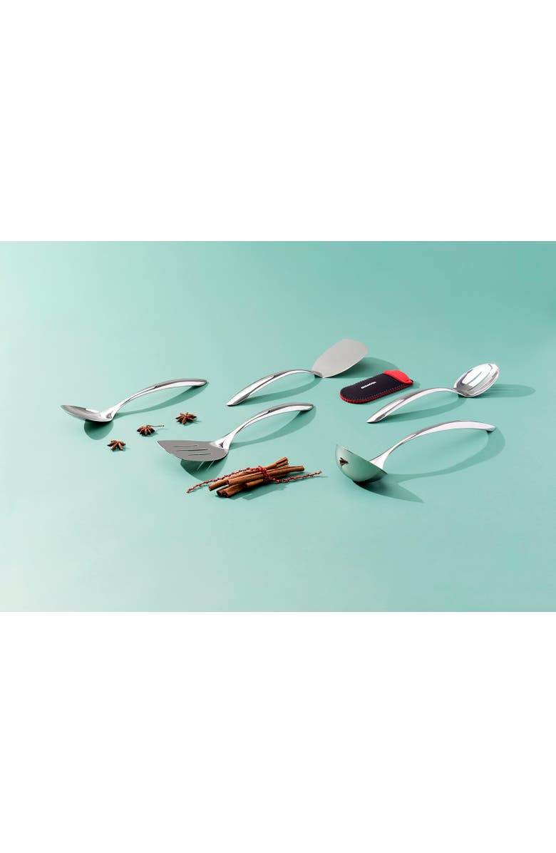 CUISIPRO Tempo Slotted Turner, 14.75-Inch, Stainless Steel, Alternate, color, Silver