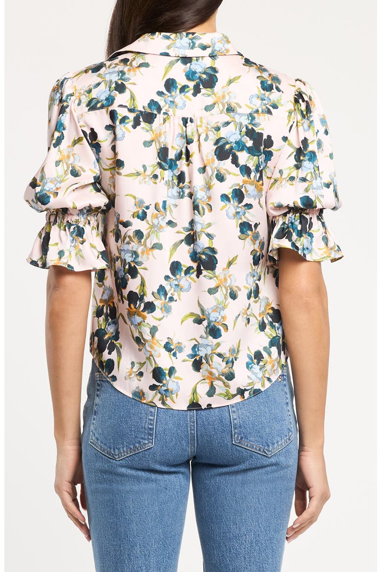 Trailing Iris Fiona Floral Button-Up Top, Alternate, color, ROSY CLOUD MULTI