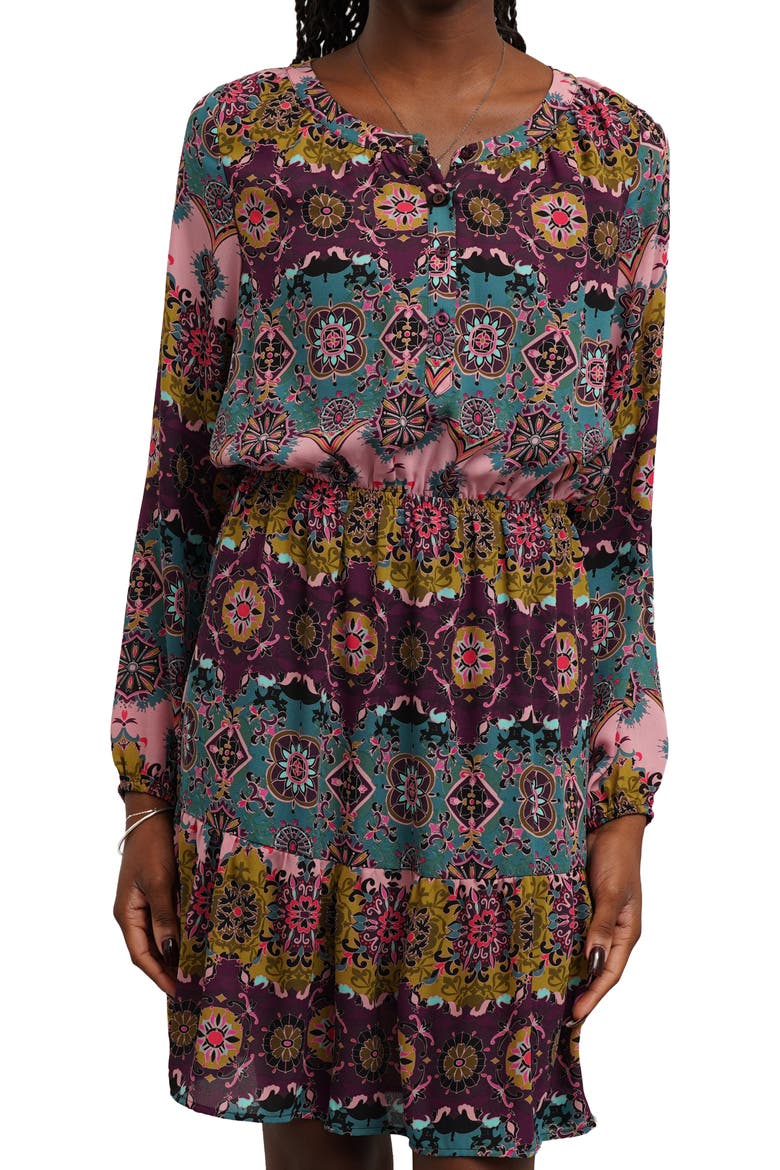 Tiered Minidress, Alternate, color, AMAYA