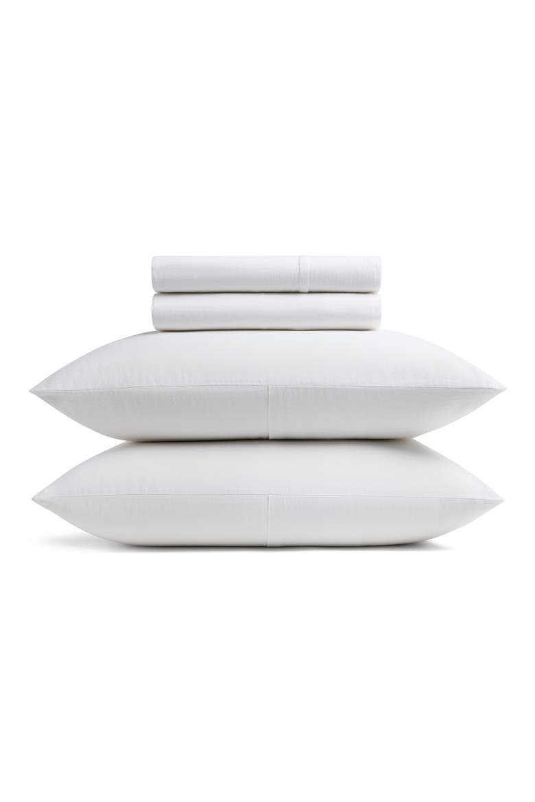 Soft Luxe Organic Cotton Sateen Sheet Set (Nordstrom Exclusive), Main, color, WHITE