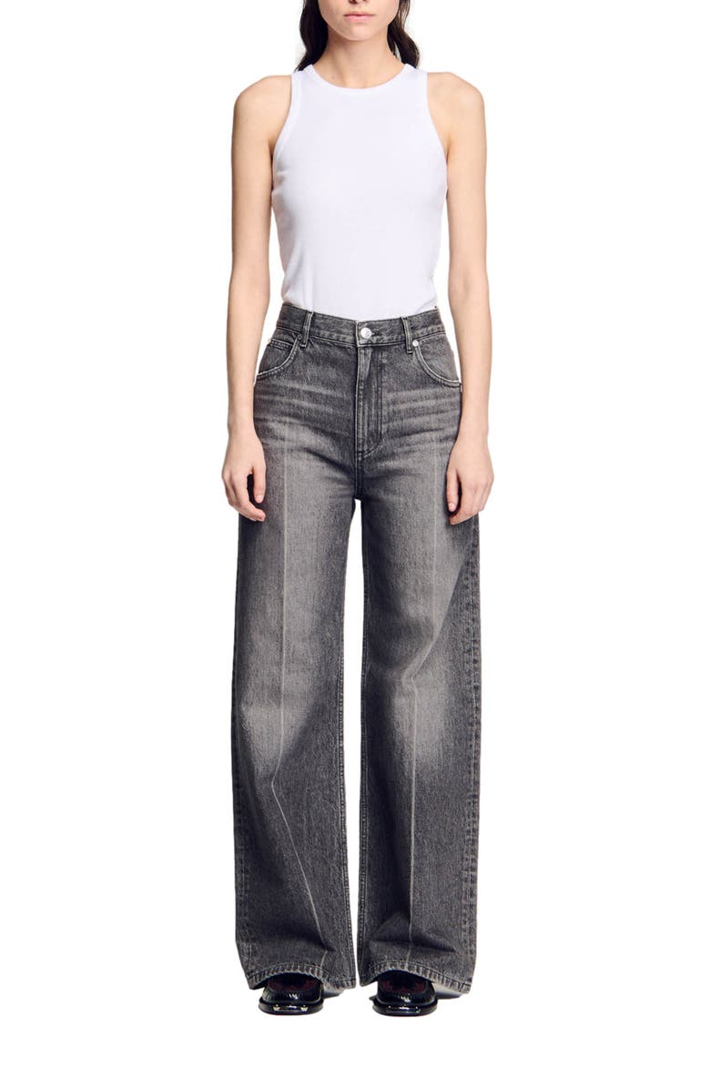 SANDRO Wide-leg jeans, Main, color, 